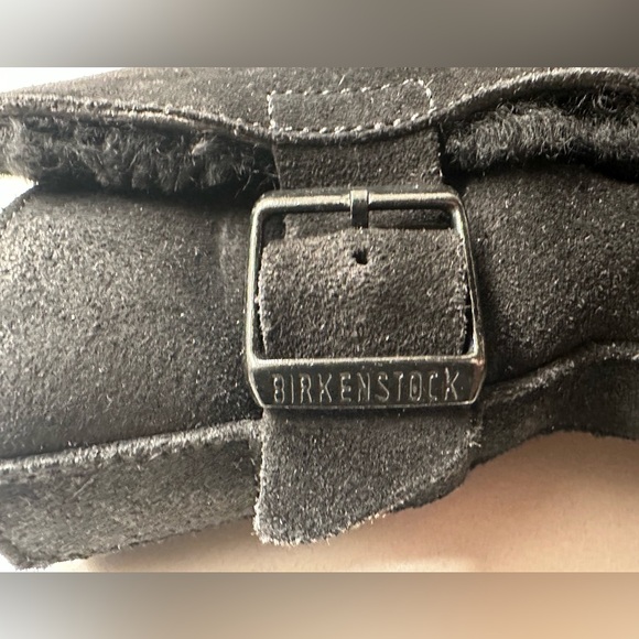 Birkenstock Uppsala Shearling Boots Black Suede Lined Classic Women's EU 39 US 8 - Picture 10 of 13
